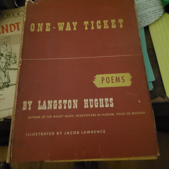 Signed Inscribed Langston Hughes And Illustrator 1st Edition One-Way Ticket By - Picture 1 of 7